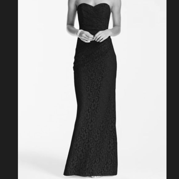 David's Bridal Dresses & Skirts - Strapless Black Lace Dress DAVID'S BRIDAL Size 6